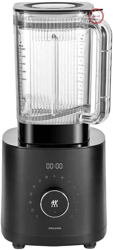 مخلوط کن حرفه ای زولینگ ZWILLING ENFINIGY مدل High-Performance 1.8 Liter، مخلوط کن با تیغه بالچه ای از جنس استیل ضد زنگ و موتور DC، مشکی