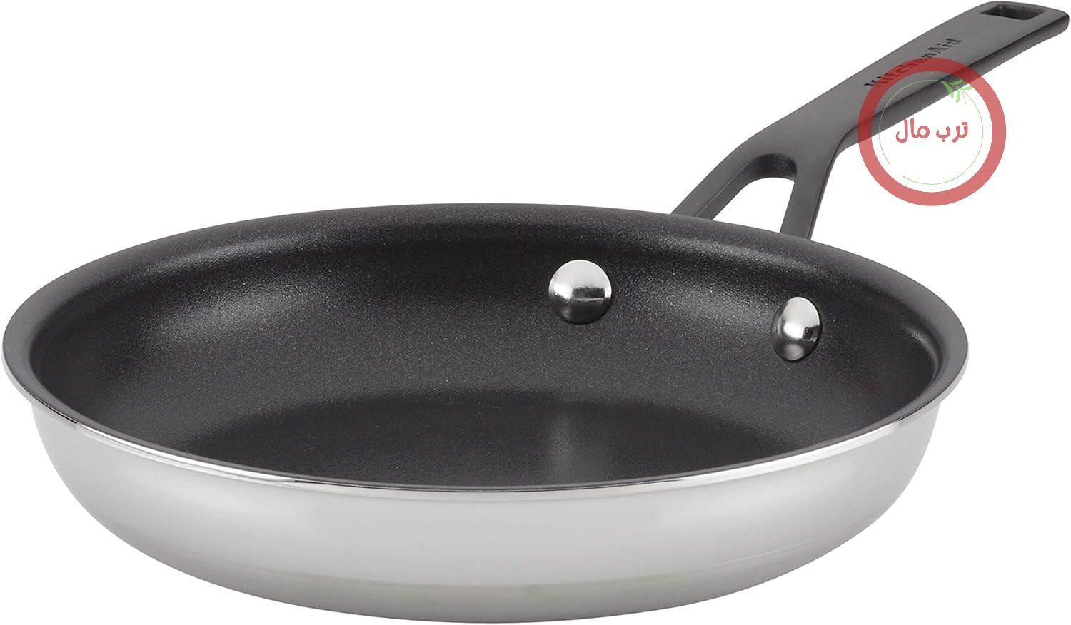 ماهیتابه ۵ لایه KitchenAid 30004، استیل ضد زنگ، روکش نچسب، براق