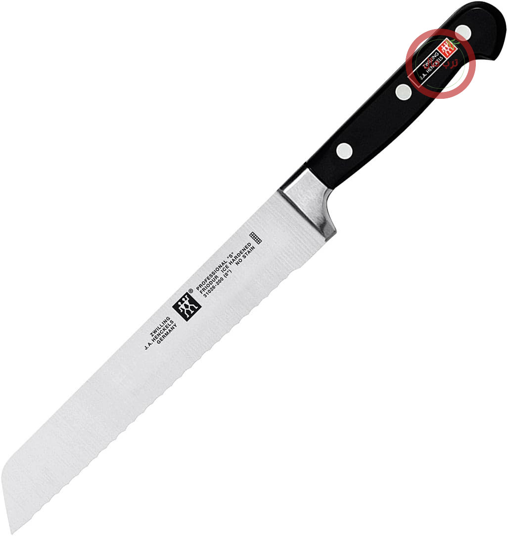چاقوی نان ZWILLING Professional S با لبه دندانه دار، 20 سانتی متر، استیل ضد زنگ مخصوص، ساخت آلمان، مشکی