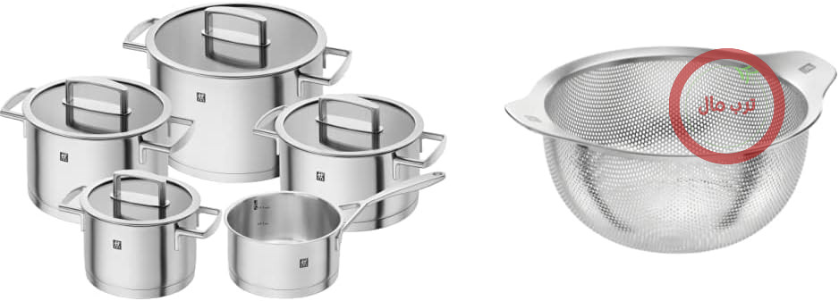 سرویس قابلمه ۵ تکه ZWILLING، ۴ درب، مناسب برای اجاق القایی، استیل ضد زنگ، Vitality و صافی استیل ضد زنگ، ۲۰ سانتی‌متر، ۲۲ × ۲۰ × ۱۰ سانتی‌متر