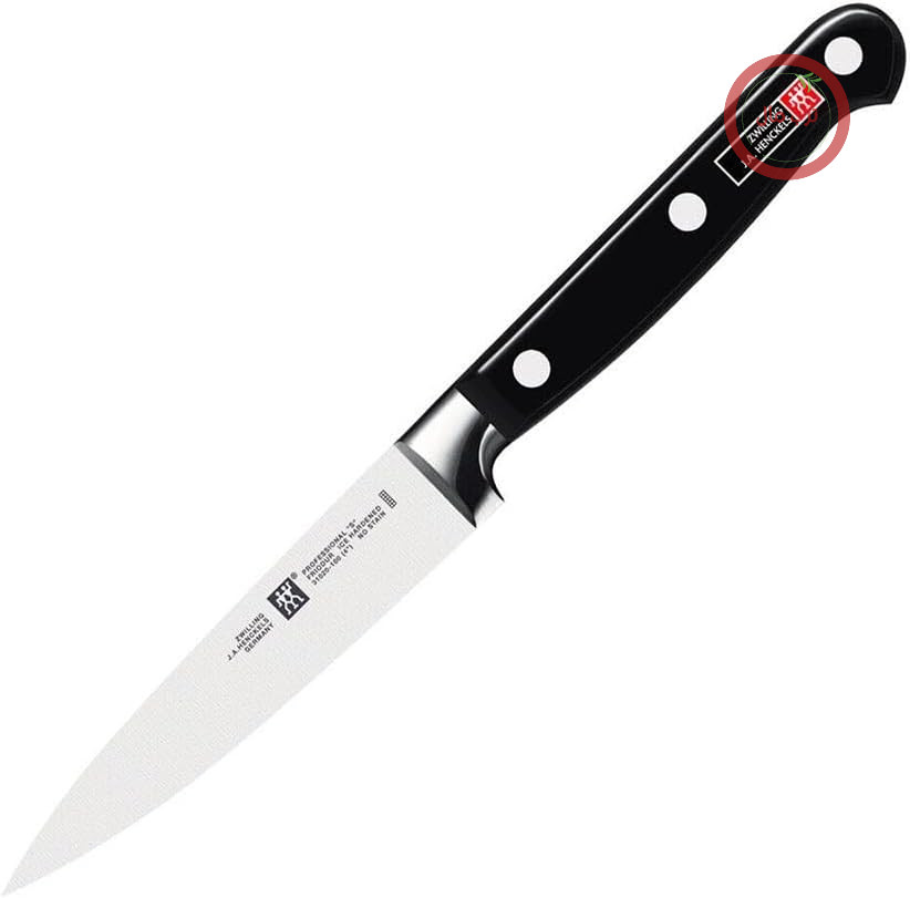 چاقوی پوست‌کنی و تزئین ZWILLING Professional S، 10 سانتی‌متر، استیل ضد زنگ مخصوص، دسته ارگونومیک، ساخت آلمان، مشکی