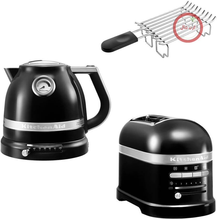 سرویس صبحانه‌خوری آرتیسان کیچن اید | شامل کتری 5KEK1522، توستر 2 تکه 5KMT2204 و گرم‌کن نان | برای شروعی بی‌نظیر در روز! (مشکی عقیق)