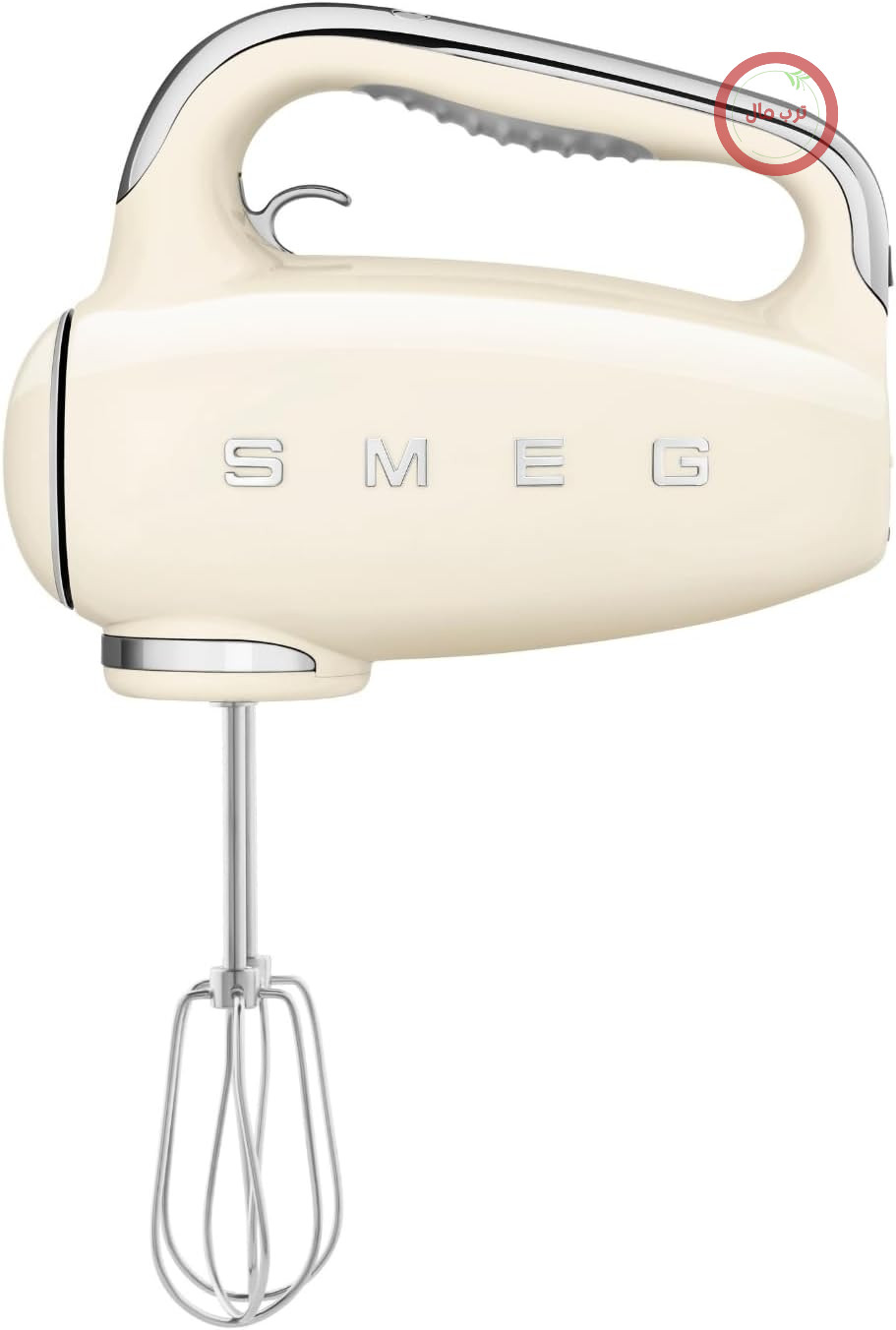 همزن برقی Smeg HMF01CREU، 9 سطح سرعت، عملکرد توربو، سیستم شروع به کار روان، 4 همزن، 2 همزن گانسی و محفظه داخلی، 250 وات، قدرت خامه