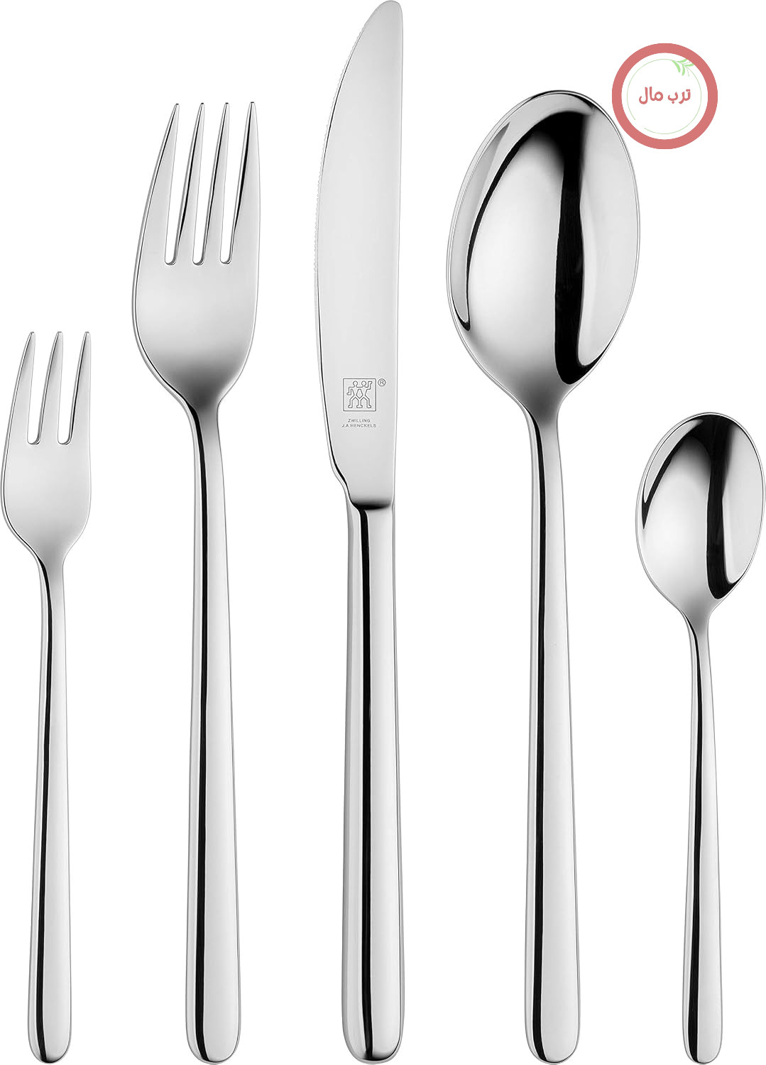 سرویس قاشق و چنگال زولینگ ZWILLING مدل Newcastle، 30 پارچه، مناسب برای 6 نفر، جنس استیل ضد زنگ 18/10/ تیغه استیل با کیفیت بالا، براق