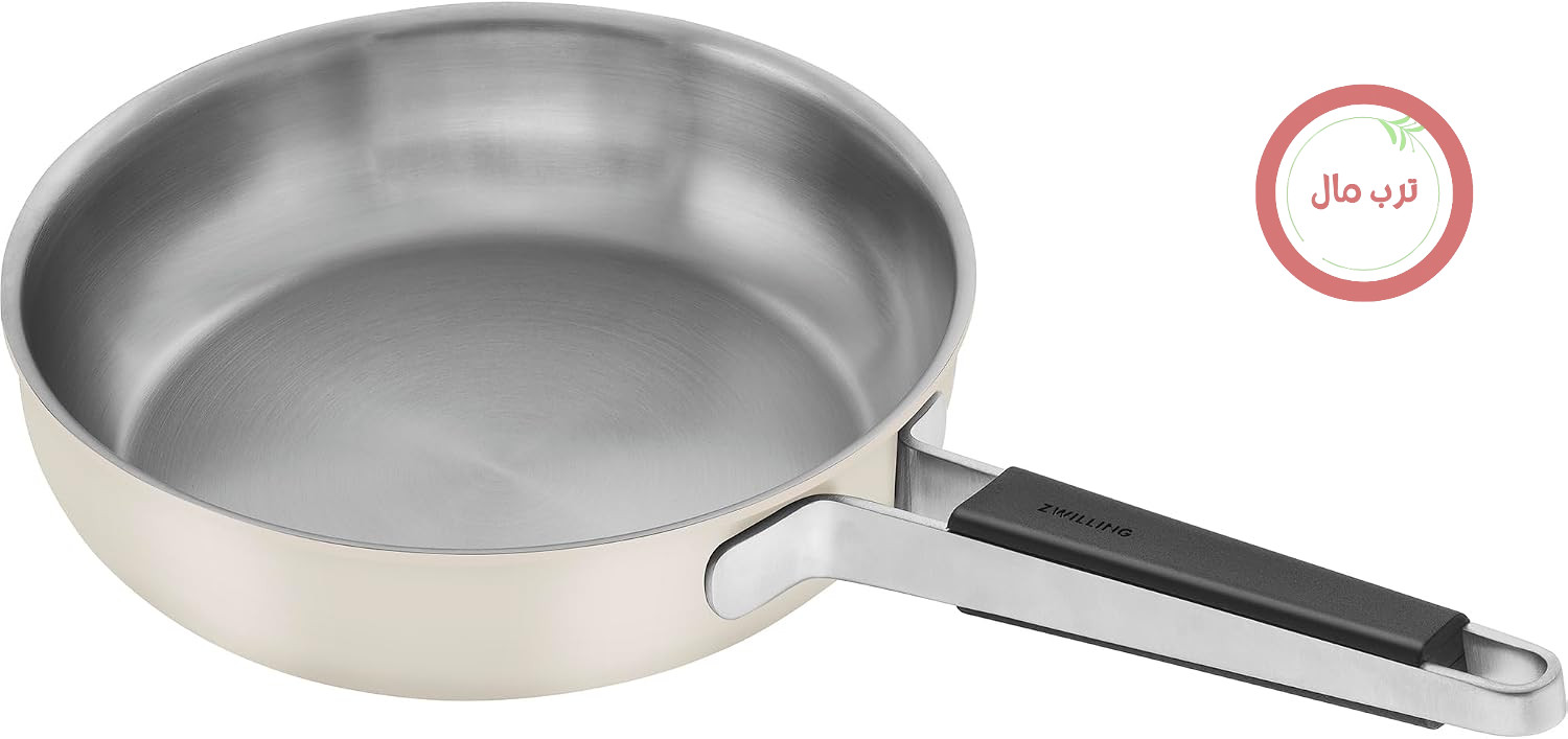 ماهیتابه استیل ضد زنگ خالص ZWILLING، 24.1 سانتی‌متر، عاجی