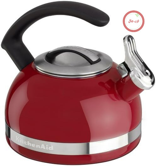 کتری رو گازی کیچن اید KitchenAid KTEN20CBER با دسته C و نوار تزئینی، 2.0 لیتر، قرمز امپراتوری