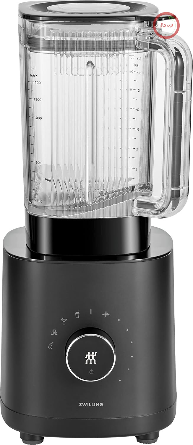مخلوط کن ایستاده جهانی زولینگ ZWILLING ENFINIGY 1.4 لیتری، مخلوط کن با تیغه ضربدری استیل ضد زنگ و موتور پرقدرت 1200 وات، مشکی