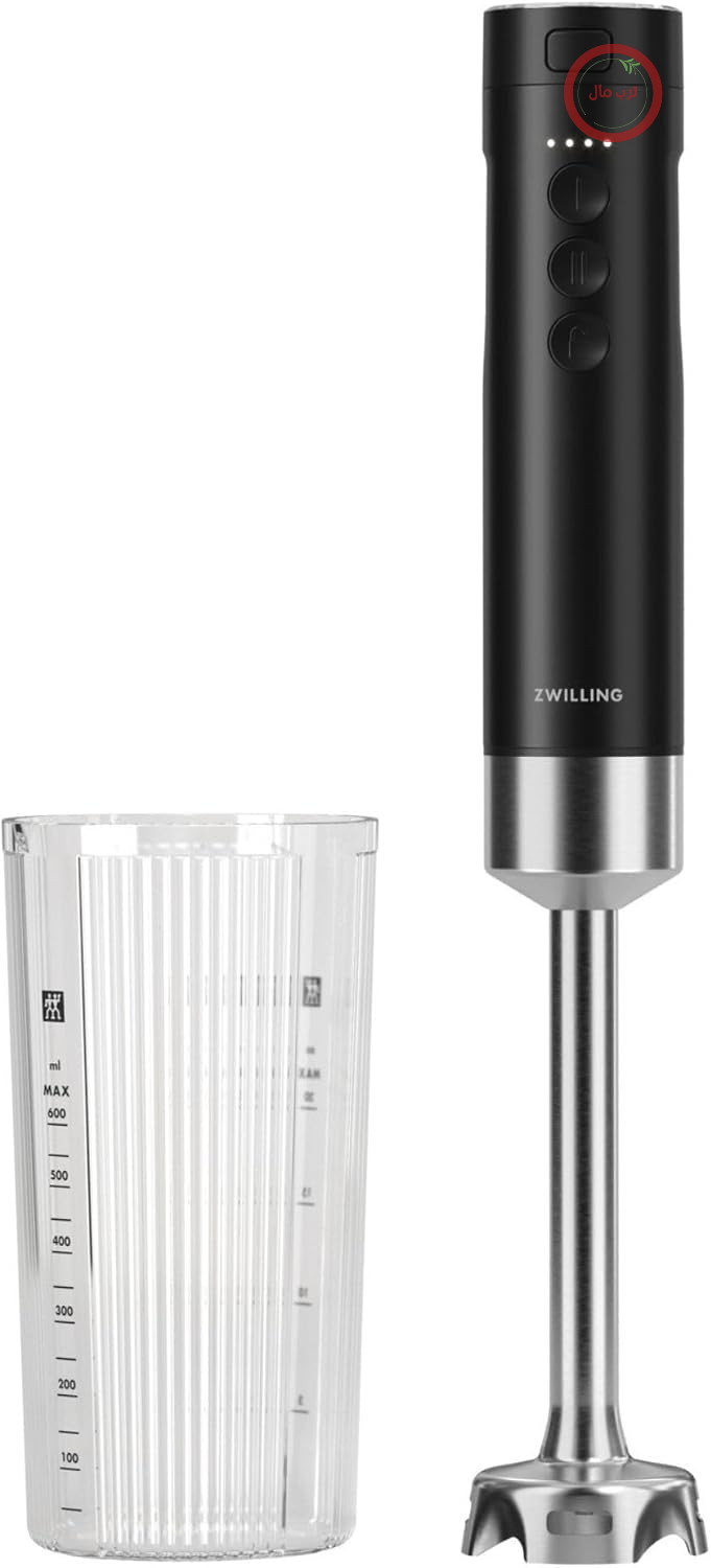 گوشت کوب شارژی زولینگ ZWILLING XTEND، تک محصول بدون باتری، موتور BLDC، 110 وات، شامل ظرف مخلوط کن، مشکی