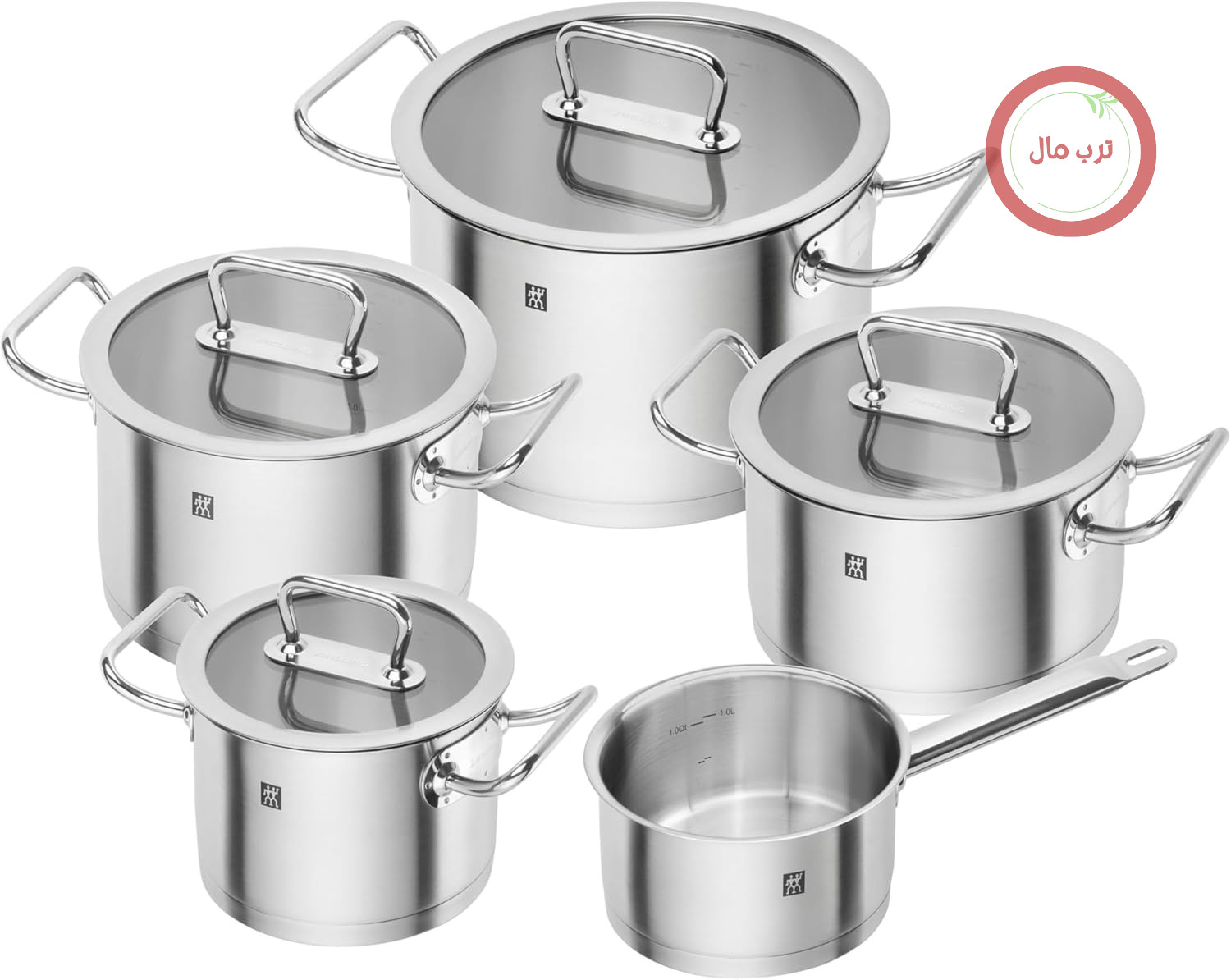 سرویس قابلمه ۵ تکه استیل ضد زنگ Zwilling مدل Pro 65120-005-0