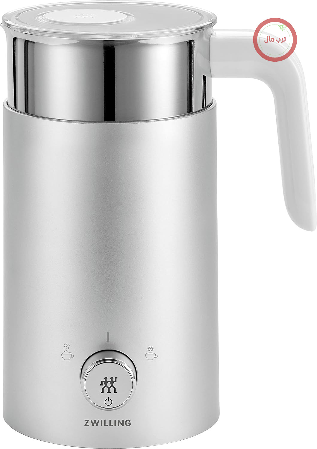 کف شیر ساز زولینگ ZWILLING ENFINIGY، همزن شیر برقی برای شیر گرم و سرد و جایگزین‌های شیر گیاهی، 400 میلی‌لیتر، استیل ضد زنگ، پلاستیک، نقره‌ای