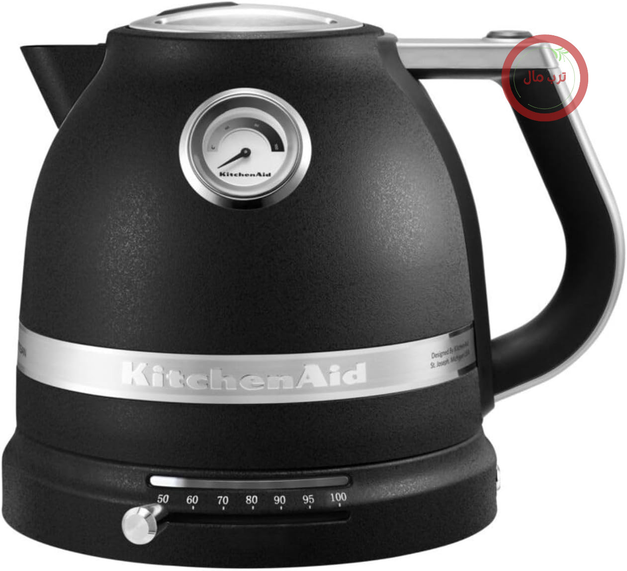 کتری برقی چدنی 1.5 لیتری KitchenAid مدل Artisan با کنترل دما، مشکی