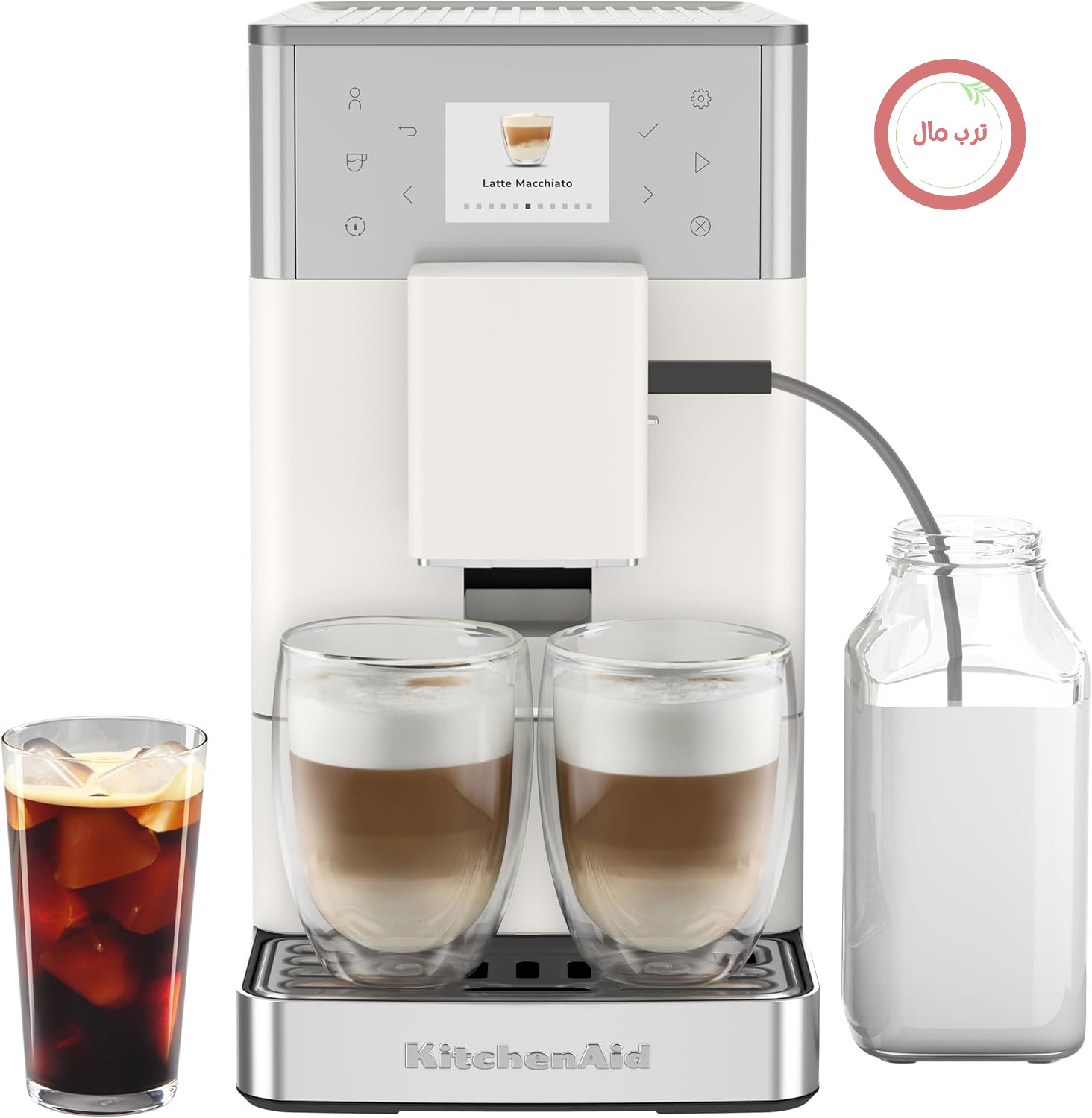 اسپرسوساز تمام‌اتوماتیک کیچن اید آمریکا KitchenAid KF3، سفید چینی