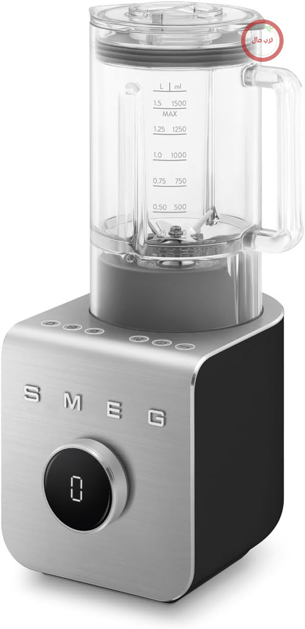 مخلوط کن SMEG مدل BLC01BLMEU با عملکرد بالا، ۵ برنامه از پیش تعیین شده، ۹ تنظیم سرعت دستی، عملکرد مکث و پالس، بدنه پلاستیکی، پایه ضد لغزش، ۱۴۰۰ وات، مشکی