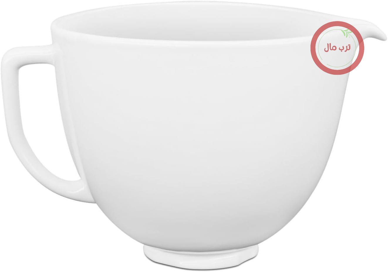 همزن ایستاده سرامیکی KitchenAid مدل KSM2CB5LW با سری کج، ظرفیت ۴.۵ تا ۵ لیتر، مناسب برای شکلات سفید