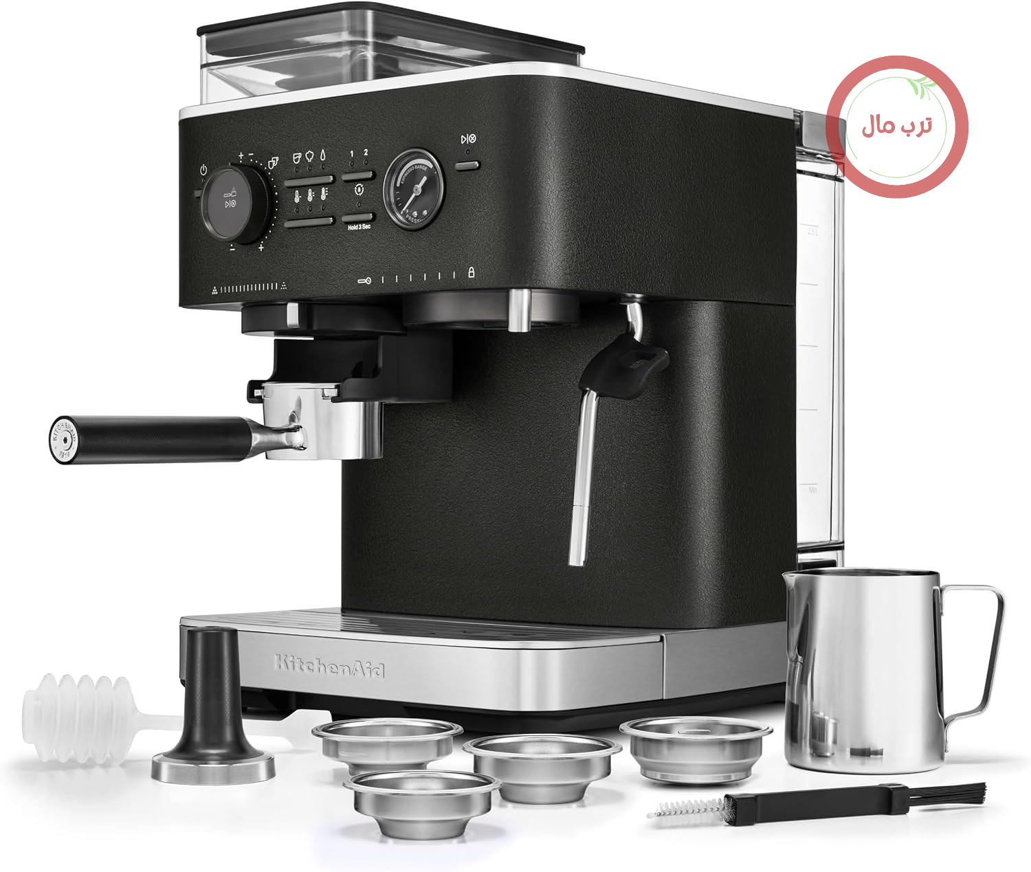 دستگاه اسپرسوساز KitchenAid با آسیاب، چدن، مشکی