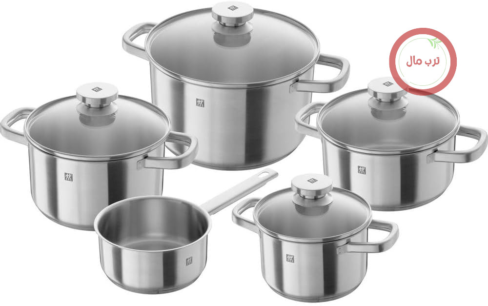 سرویس قابلمه ZWILLING Joy، 5 تکه، 4 درب، مناسب برای اجاق گازهای القایی، استیل ضد زنگ