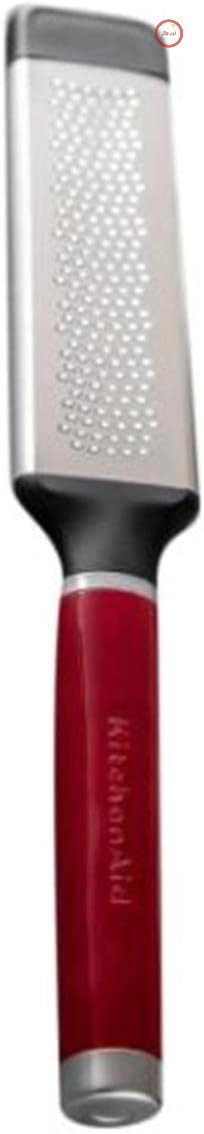 رنده پنیر KitchenAid، رنده دو طرفه از جنس استیل ضد زنگ حکاکی شده با سوراخ‌های ریز رنده - قرمز امپایر