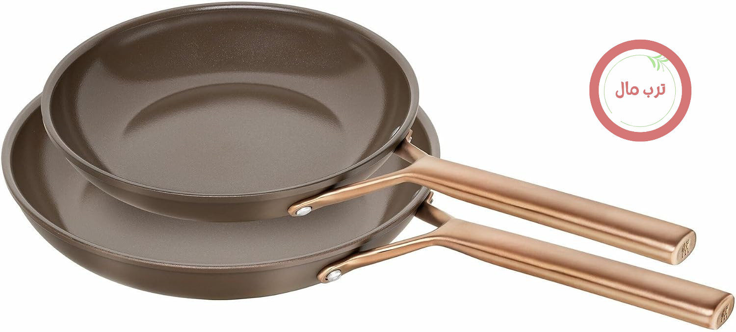 سرویس ماهیتابه 2 عددی ZWILLING Milano، سایز 24 + 28 سانتی‌متر، روکش سرامیکی
