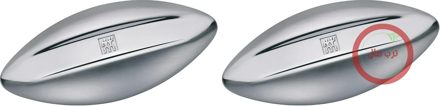 صابون استیل ضد زنگ زولینگ ZWILLING، 9 سانتی متر، مات با روکش نقره، برای از بین بردن بو، 1 عدد (بسته 2 عددی)