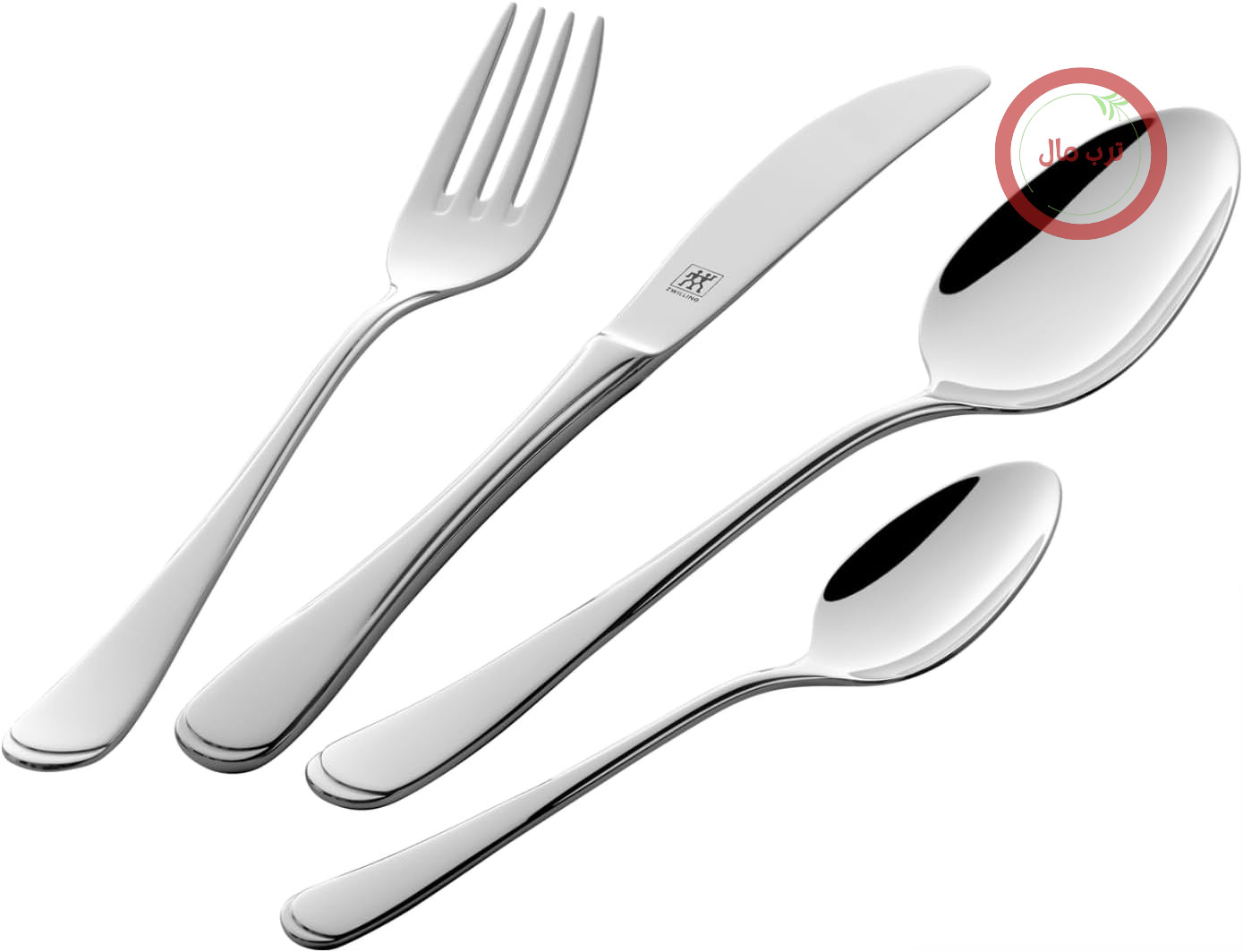 سرویس قاشق و چنگال زولینگ ZWILLING ناتینگهام، ۶۸ پارچه، برای ۱۲ نفر، استیل ضد زنگ، قابل شستشو در ماشین ظرفشویی، نقره‌ای
