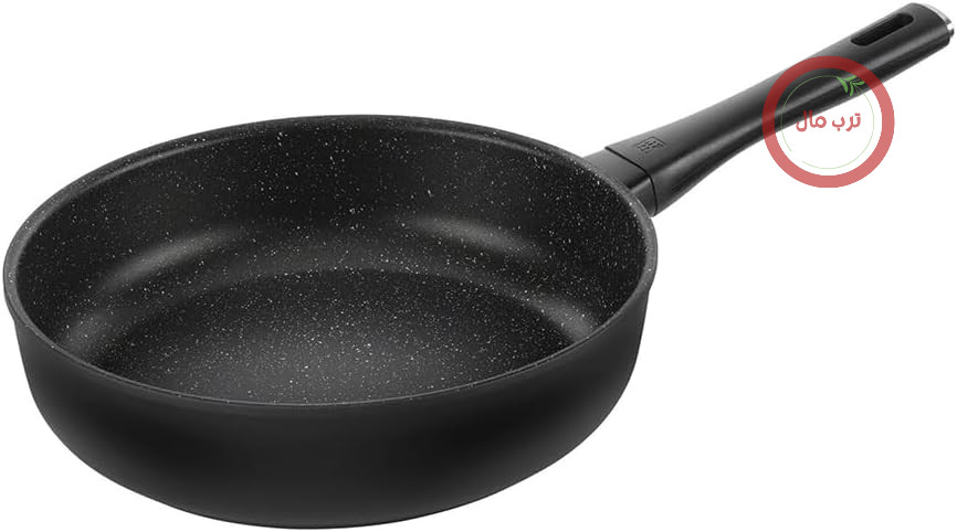 ماهیتابه ZWILLING Marquina Plus 28 سانتی متر با دیواره های بلند، روکش نچسب، مناسب برای اجاق گازهای القایی، آلومینیومی، مشکی