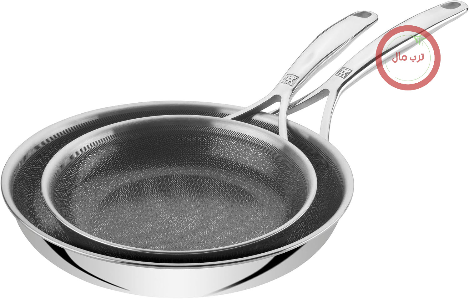 سرویس ماهیتابه ZWILLING Peak، دو تکه، استیل ضد زنگ 18/10، نقره‌ای