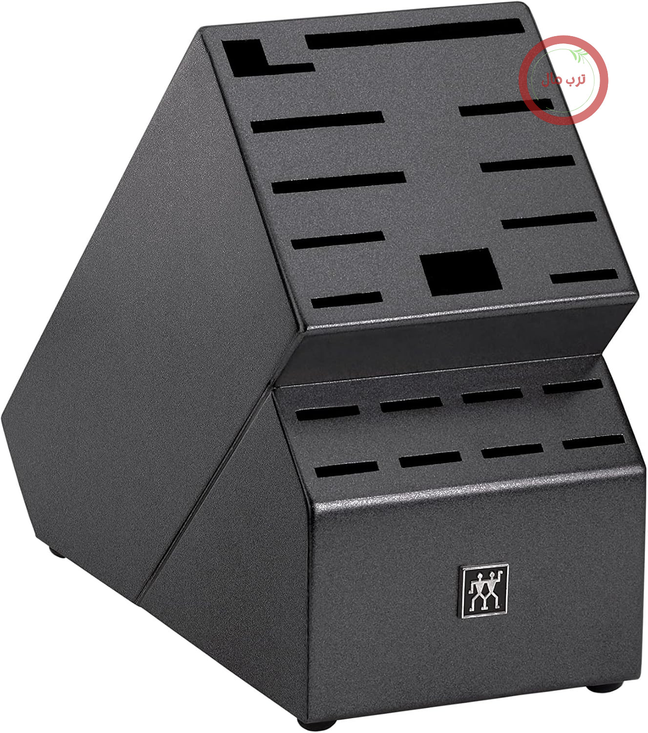 بلوک چاقو باکیفیت زولینگ ZWILLING با 19 شیار برای آشپزخانه، جای چاقو، پایه نگهداری کارد و چنگال، نظم دهنده چاقو