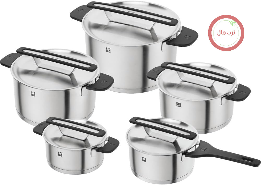 سرویس قابلمه ZWILLING More، 5 تکه، دارای درب، القایی، مشکی