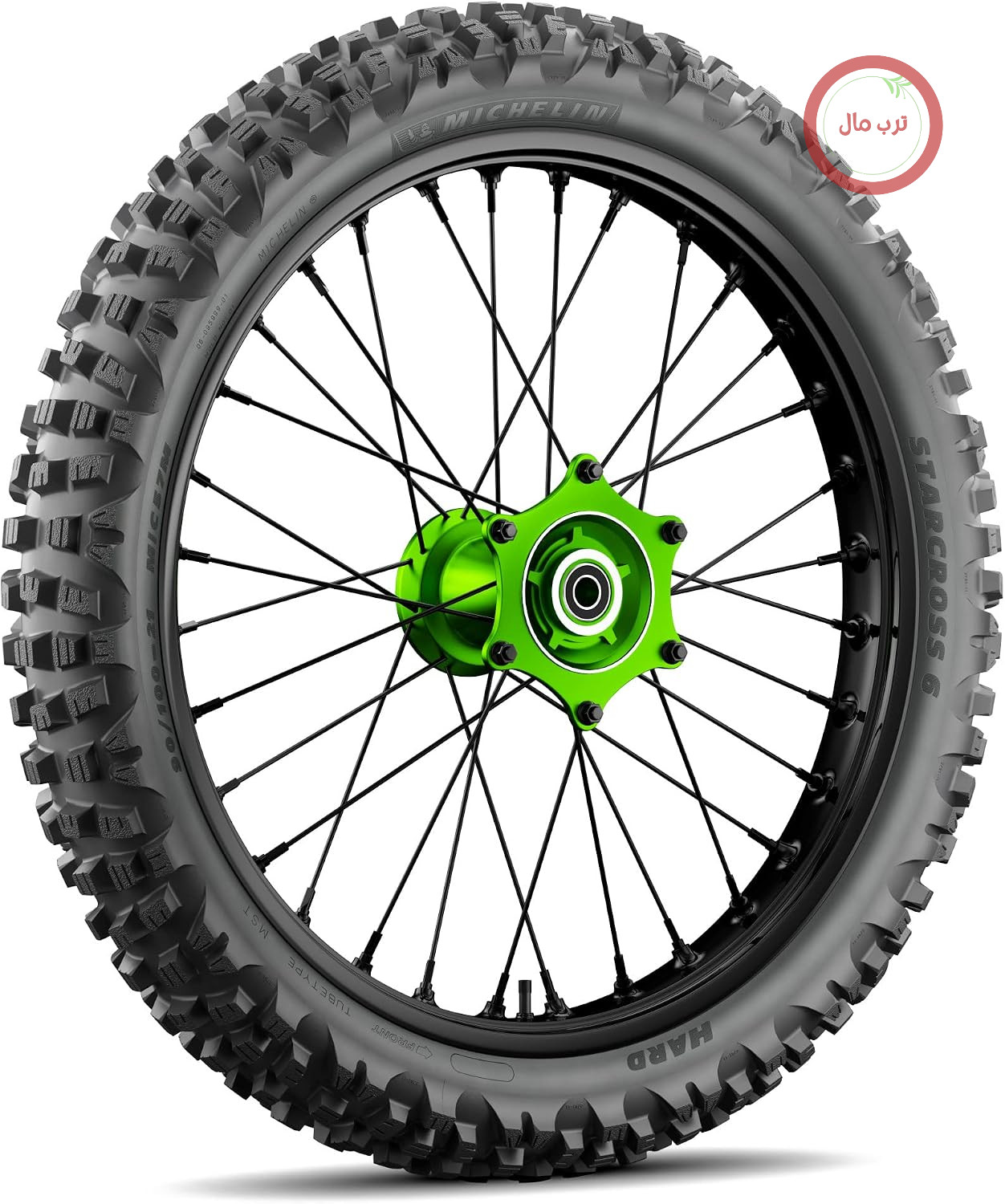 لاستیک جلو موتور سیکلت میشلن فرانسه Michelin Starcross 6 Hard سایز 90/100-21 (57M)