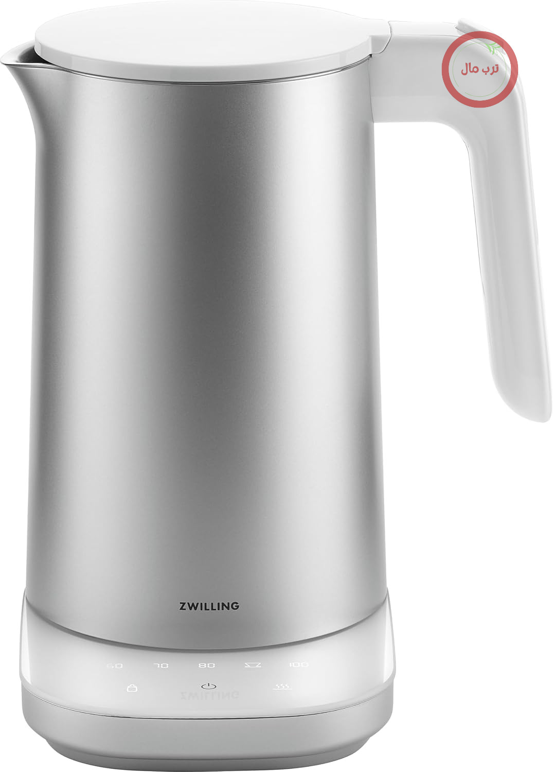کتری برقی زولینگ ZWILLING ENFINIGY Pro با 6 حالت تنظیم دما، عملکرد گرم نگه داشتن، ظرف استیل ضد زنگ، 1850 وات، 1 لیتر، نقره‌ای