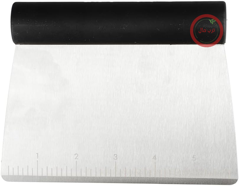 کاردک KitchenAid، کاردک استیل ضد زنگ برای تراشیدن، خراشیدن و بریدن خمیر، قابل شستشو در ماشین ظرفشویی - مشکی