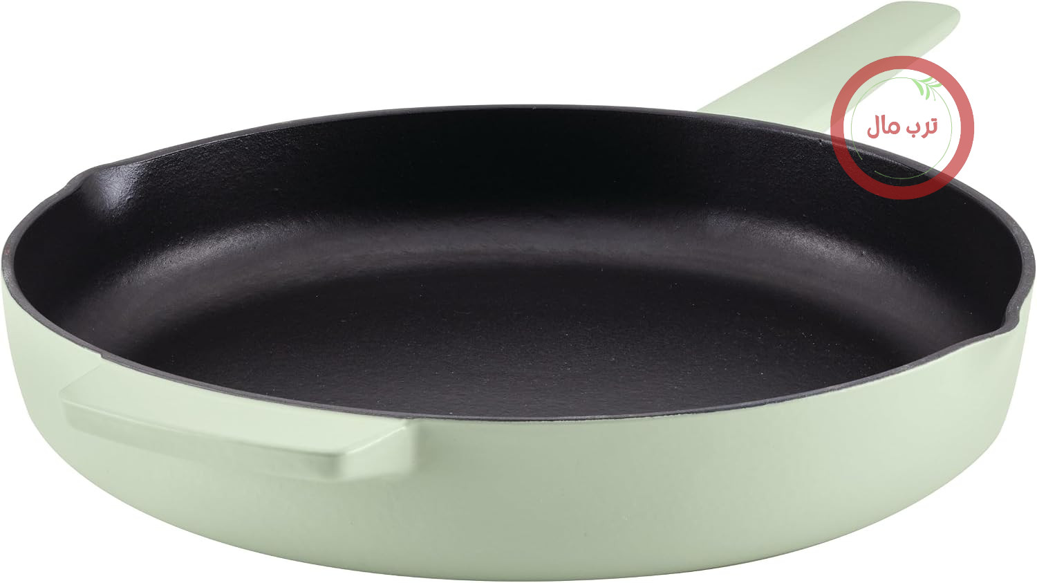 ماهیتابه چدنی لعابی کیچن اید با دسته کمکی و دهانه ریختن، 30.5 سانتی متر، طرح پسته، 48553