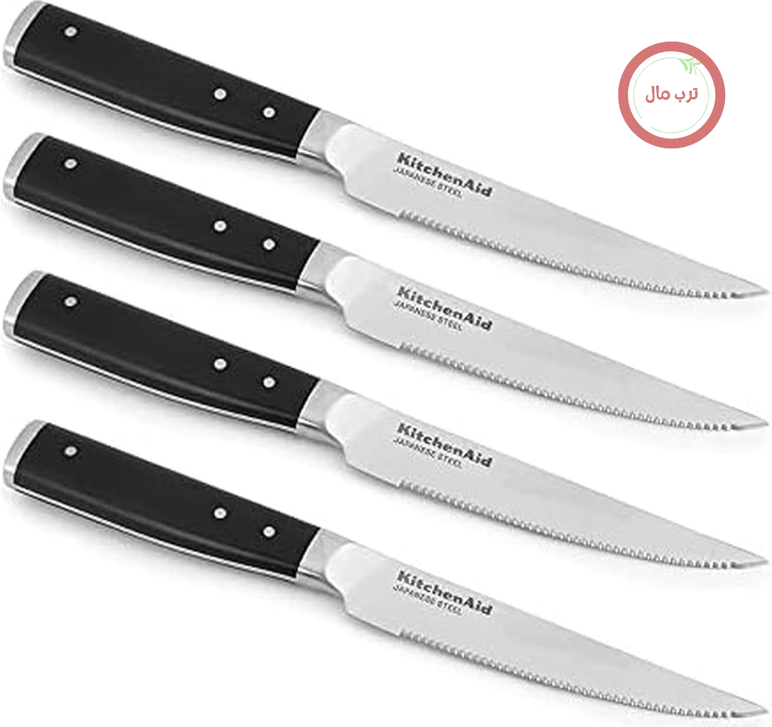 سرویس چاقوی استیک KitchenAid Gourmet، آهنگری شده، 3 تکه، مشکی