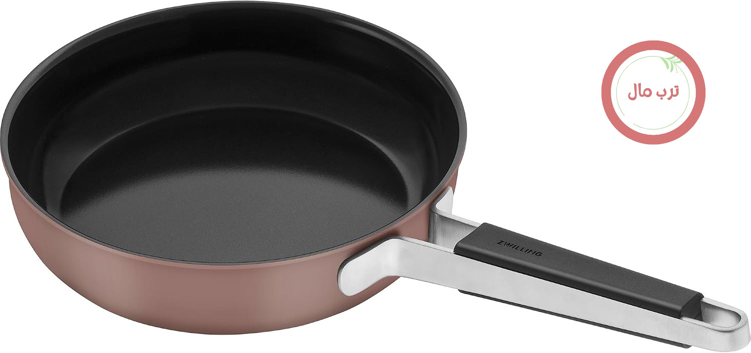 ماهیتابه ZWILLING Pure از جنس استیل ضد زنگ، سرامیک، روکش نچسب، 24.1 سانتی متر، صورتی