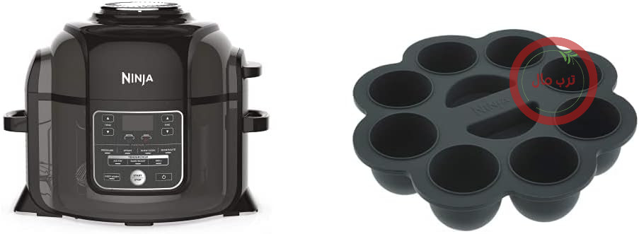 مولتی‌کوکر نینجا آمریکا Ninja Foodi مدل OP300EU، مشکی و خاکستری + قالب سیلیکونی مینی مدل 4382J300EUUK
