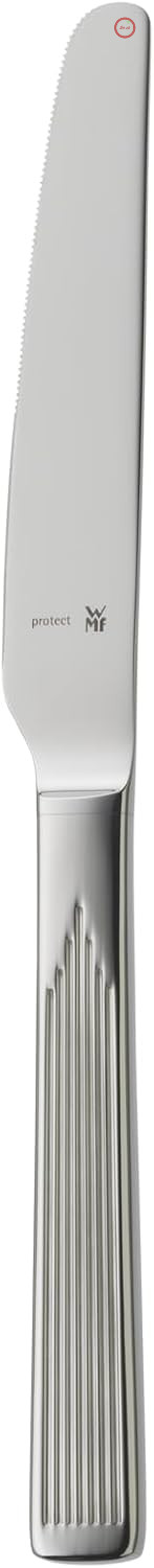 چاقوی شام WMF Art Deco، چاقوی دسته توخالی، چاقو با تیغه داخلی، چاقوی رومیزی Cromargan protect، استیل ضد زنگ صیقلی، مقاوم در برابر خراش، قابل شستشو در ماشین ظرفشویی