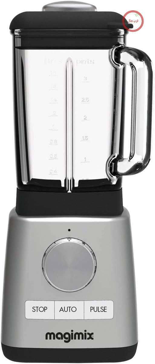 مخلوط کن همزن ایستاده مجیمیکس فرانسه  Magimix 2.5 لیتری - قدرت 4 - مخلوط کن 1300 وات، ظرف شیشه ای، مخلوط کن با کارایی بالا با 5 برنامه اتوماتیک، مخلوط کن اسموتی، خردکن یخ، مخلوط کن سوپ، بدون BPA - قرمز