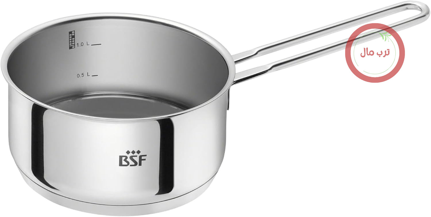 قابلمه Zwilling BSF Bordeaux 16 سانتی‌متر، 1.5 لیتر - قابلمه استیل ضد زنگ، نقره‌ای با مقیاس داخلی (0.5 لیتر / 1 لیتر)، قابلمه، مناسب برای اجاق گازهای القایی، قابل شستشو در ماشین ظرفشویی، قابلمه