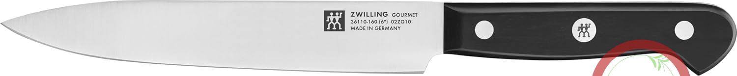 چاقوی گوشت گورمت ZWILLING، 16 سانتی‌متر، استیل ضد زنگ، دسته پلاستیکی ارگونومیک، مشکی - ساخت آلمان