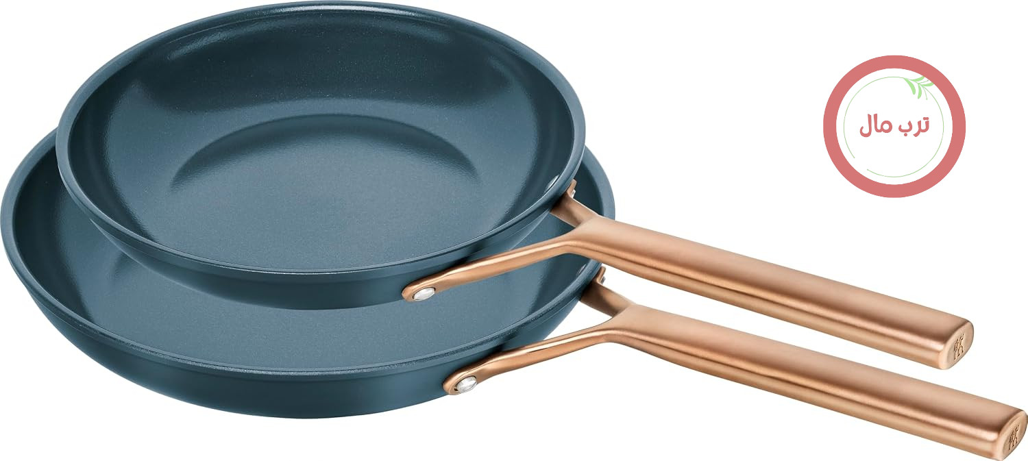 سرویس ماهیتابه 2 عددی ZWILLING Milano، سایز 24 + 28 سانتی‌متر، روکش سرامیکی