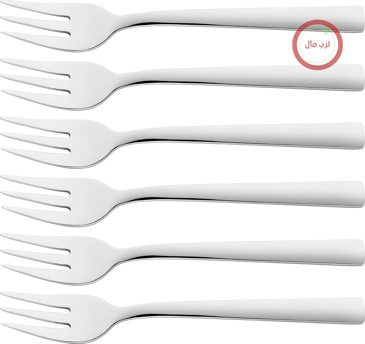 سرویس چنگال کیک‌ خوری زولینگ ZWILLING، 6 تکه، 6 چنگال کیک‌خوری، استیل ضد زنگ، نقره‌ای براق