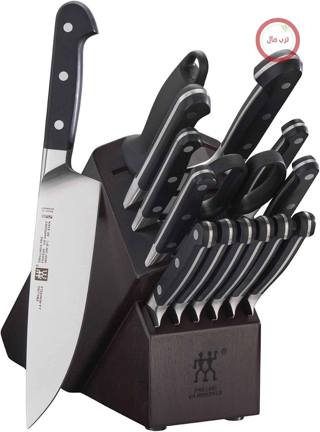 ست چاقو 16 تکه زولینگ ZWILLING Pro، جنس چوب گردو