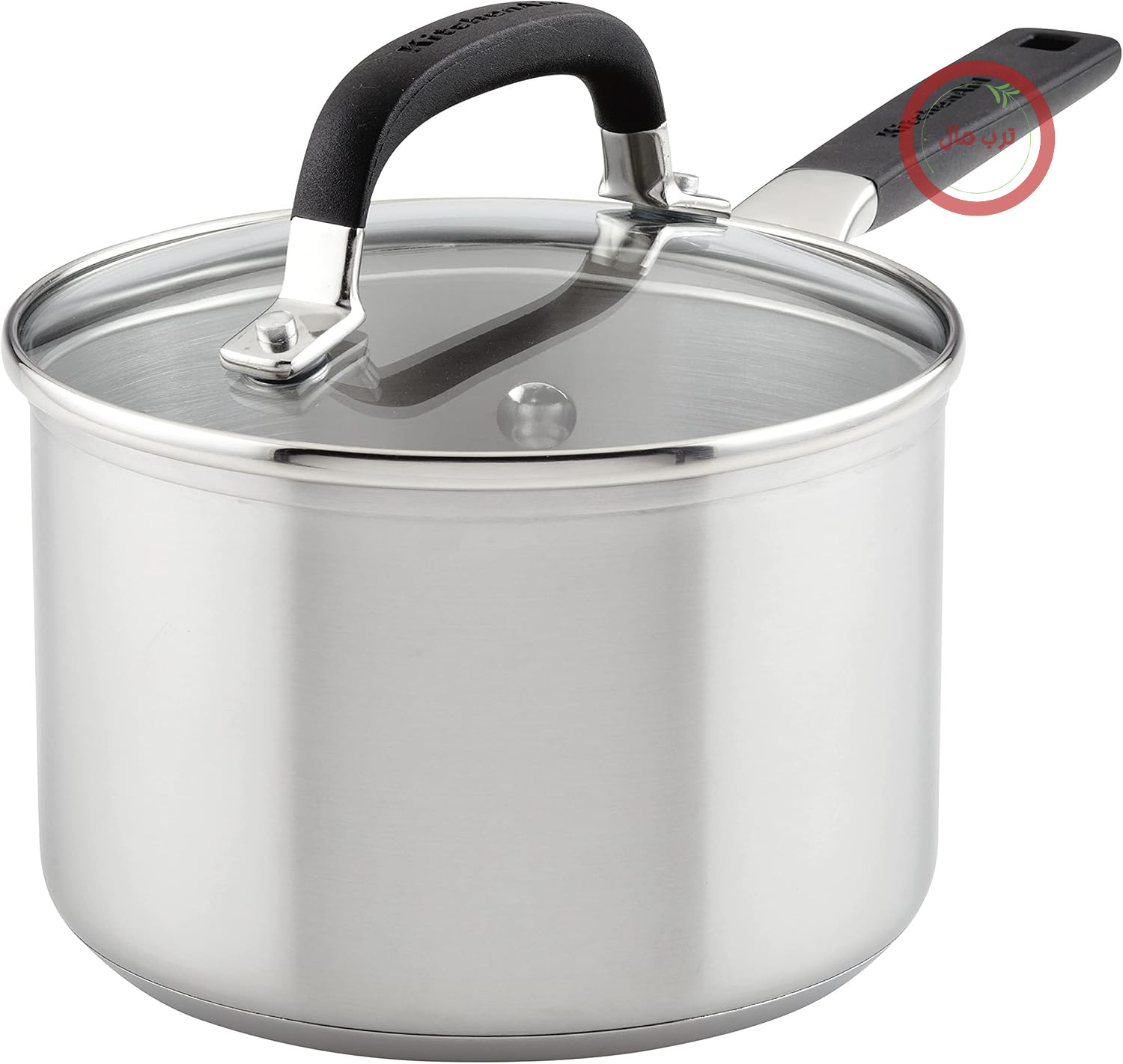 قابلمه القایی استیل ضد زنگ KitchenAid، 2 ربع، برس خورده