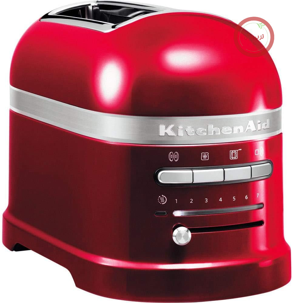 توستر دو تکه‌ای KitchenAid 5KMT2204ECA Artisan، رنگ قرمز سیب آبنباتی، ۲۲۰-۲۴۰ ولت، ۵۰-۶۰ هرتز