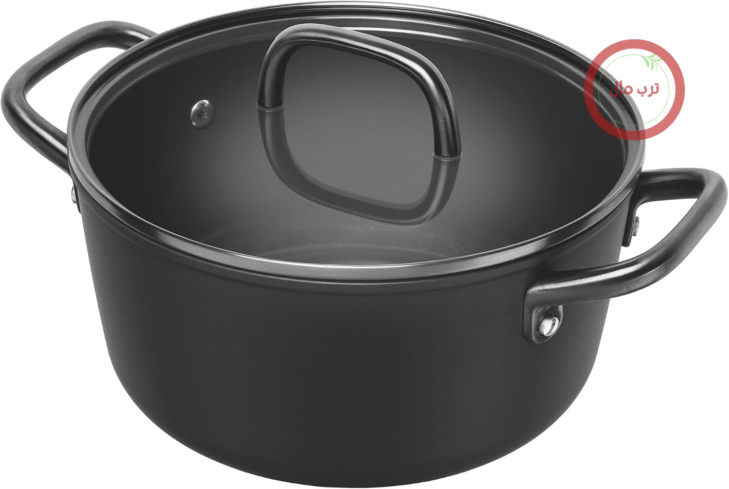 قابلمه سوپ ZWILLING Z1035-053 Milano با درب شیشه‌ای، 24 سانتی‌متر (9.4 اینچ)، 4.7 لیتر، مشکی، ساخت ایتالیا، قابلمه دو دسته، قابلمه عمیق، بدون PFAS، پوشش سرامیکی، سازگار با القایی
