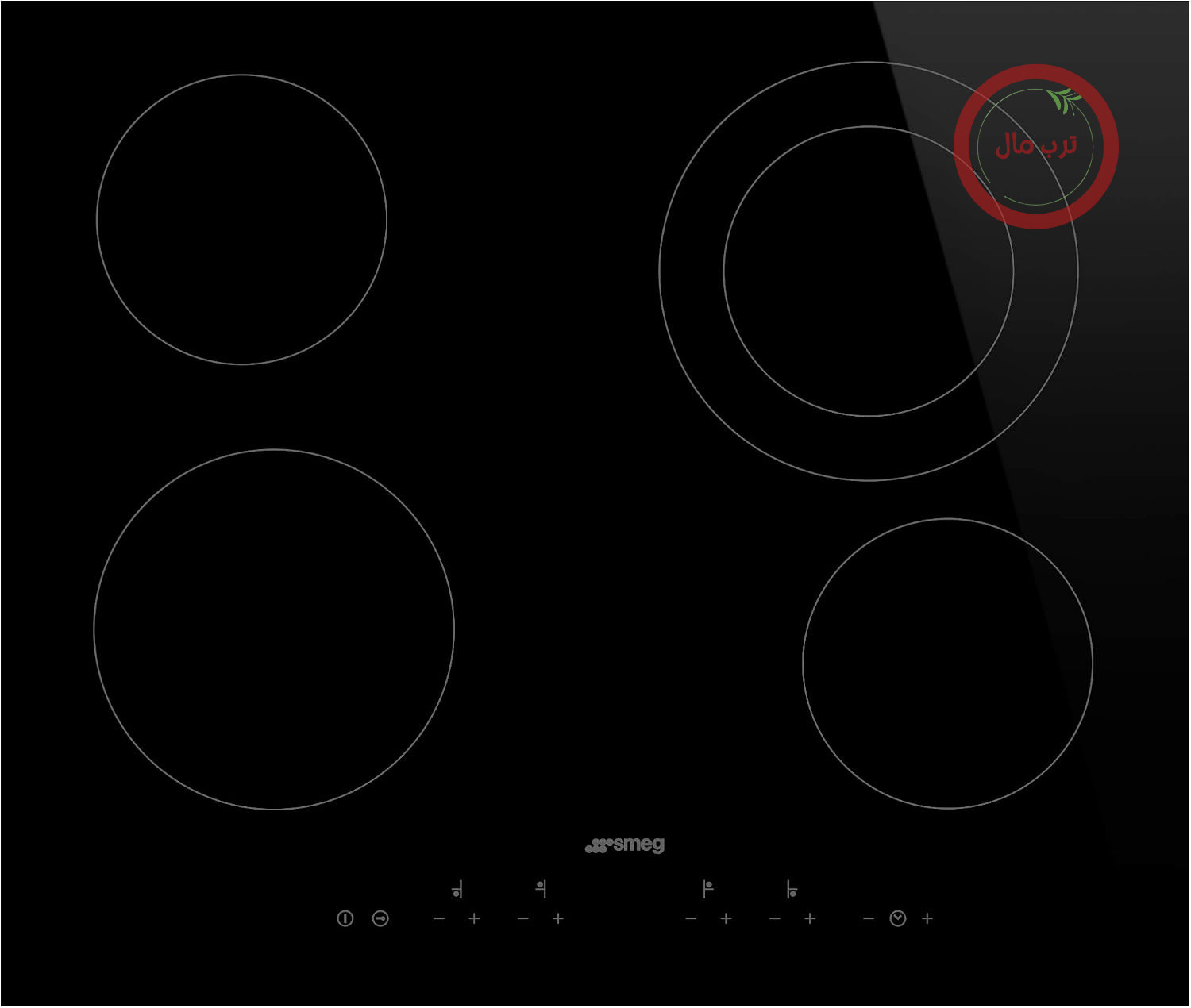 اجاق گاز سرامیکی SMEG مدل UNIVERSAL - SE364ETD، مشکی
