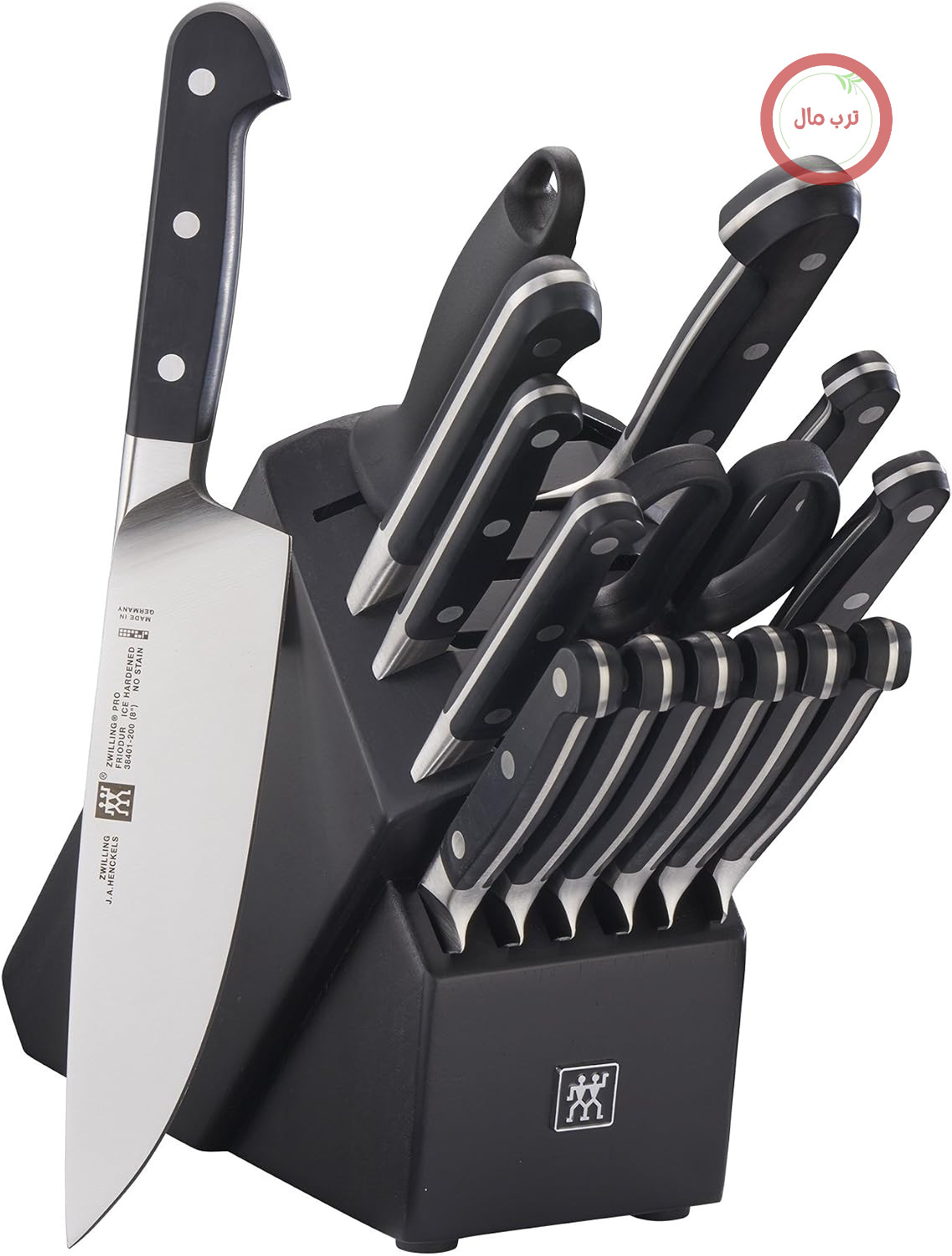 مجموعه چاقوی 16 تکه زولینگ ZWILLING Pro، مشکی