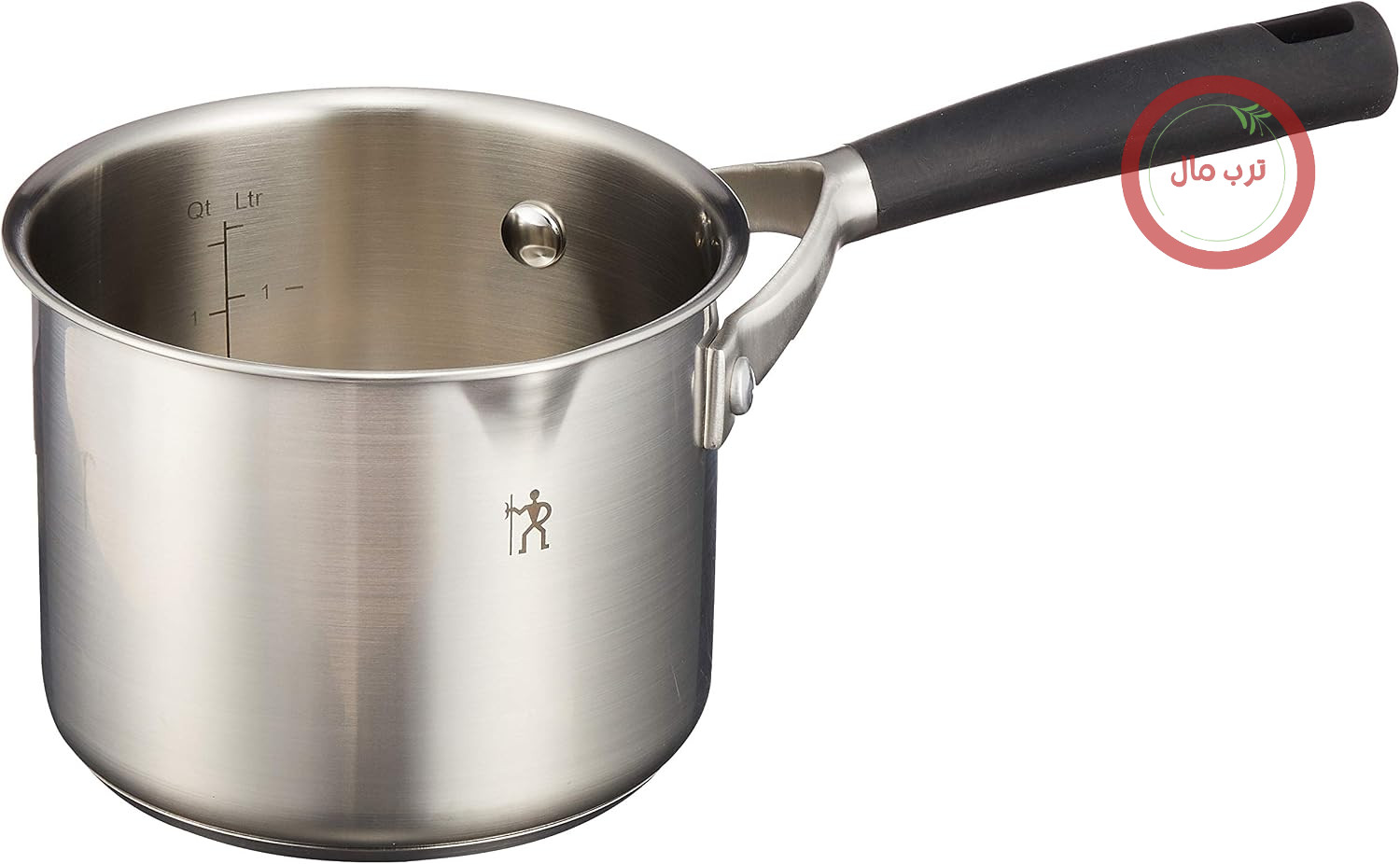 قابلمه شیر Henckels 40580-140 HI Style Basic، 14 سانتی‌متر، 1.5 لیتر، استیل ضد زنگ، قابلمه یک دسته، سازگار با القایی، محصول مجاز ژاپن