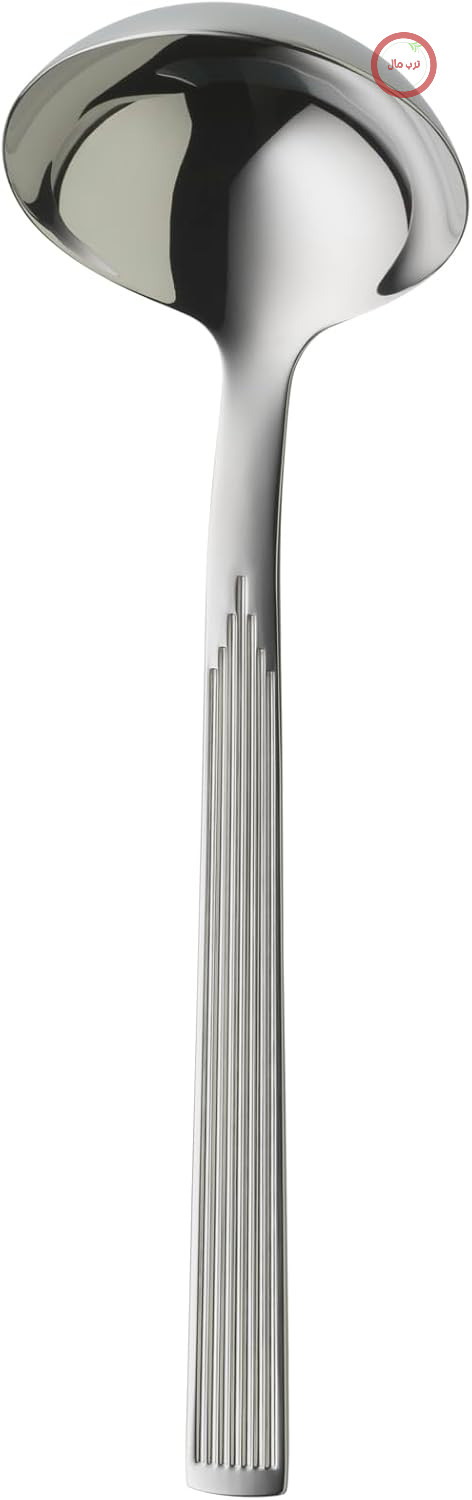 ملاقه سوپ WMF Art Deco XX سانتی متر، قاشق سس، قاشق سرو، ملاقه Cromargan از جنس استیل ضد زنگ صیقلی، مقاوم در برابر خراش، قابل شستشو در ماشین ظرفشویی محافظت می‌کند