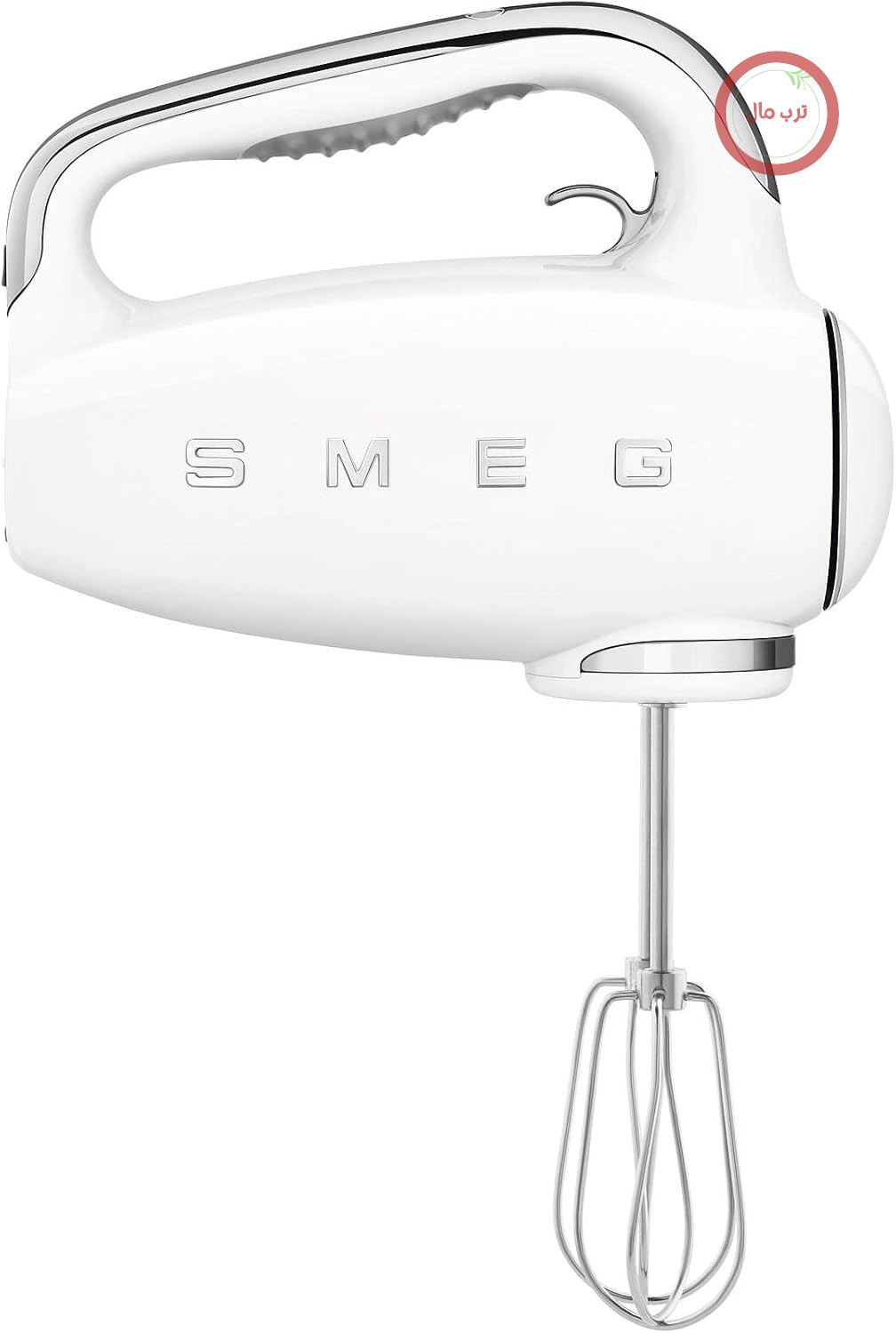 همزن برقی Smeg HMF01WHEU، 9 سطح سرعت، عملکرد توربو، سیستم شروع به کار روان، 4 همزن، 2 همزن، 2 همزن گانسی و محفظه، 250 وات، سفید